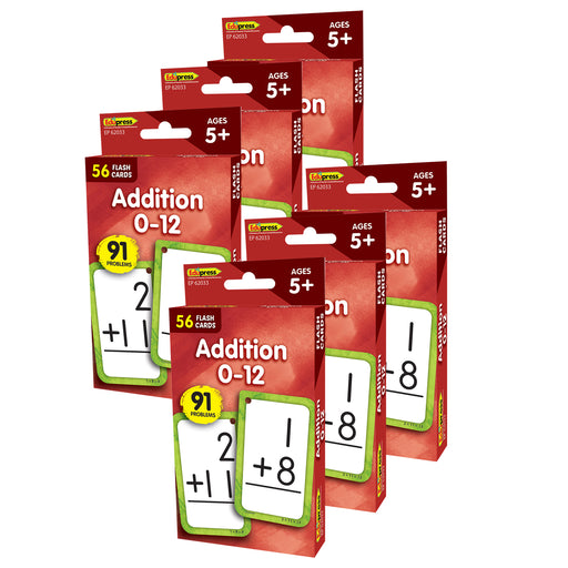 (6 Pk) Additon 0-12 Flash Cards