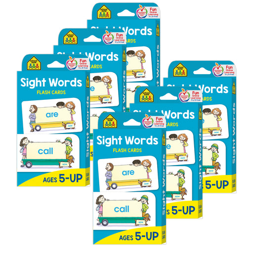 Sight Words Flash Cards, 6 Packs