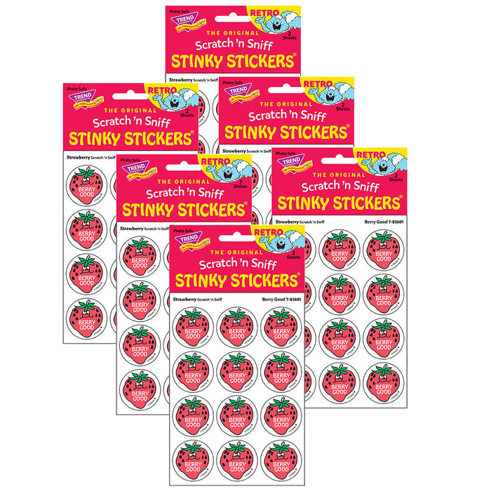 (6 Pk) Stickers 24ct Berry Good Strawberry