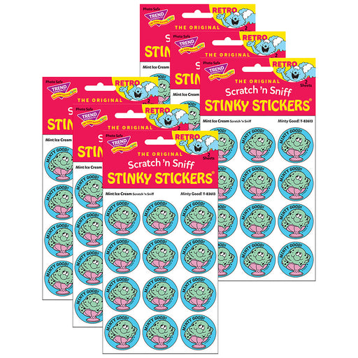 (6 Pk) Stickers 24ct Minty Good Mint Ice Cream Scent