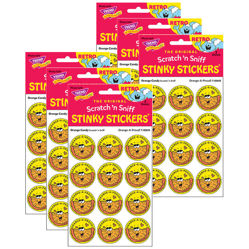 (6 Pk) Stickers 24ct Orange A Proud Orange Candy Scent