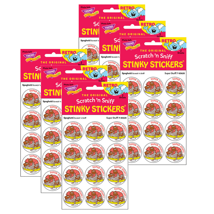(6 Pk) Stickers 24ct Super Stuff Spaghetti Scent
