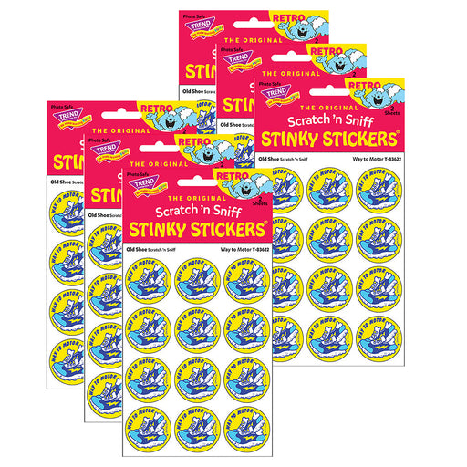 (6 Pk) Stickers 24ct Way To Motor Old Shoe Scent