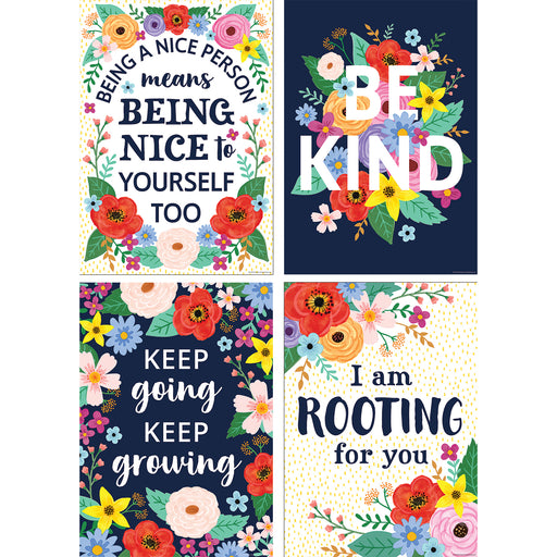 4ct Wildflowers Positive Poster Set