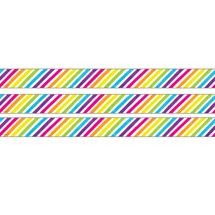 (3 Ea) Stripes Rolled Border Brights 4ever