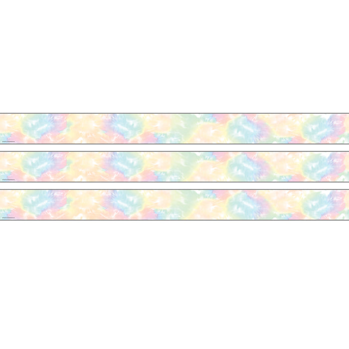 (3 Ea) Tie-dye Rolled Border Pastel Pop