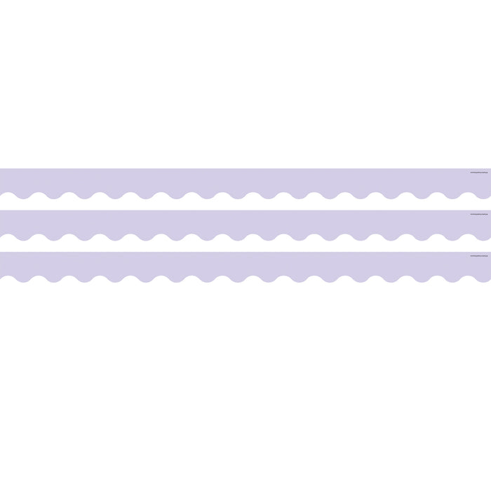 (3 Ea) Lavender Rolled Border Scalloped