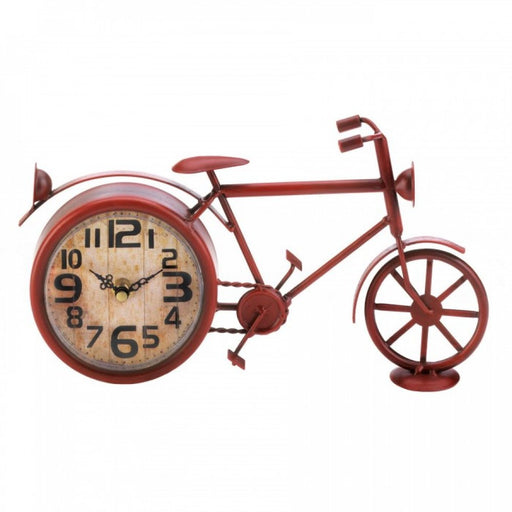 Vintage Red Bike Desk Clock