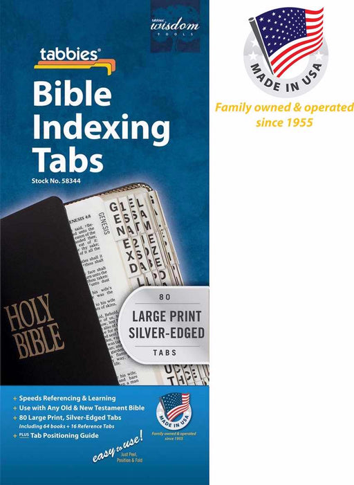 Bible Tab-Large Print O&N Testament-Silver