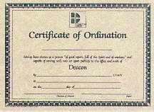 Certificate-Ordination-Deacon (Parchment) (8-1/2" x 11) (Pack of 6) (Pkg-6)
