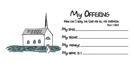 Offering Envelope-My Offering-Children's (Psalm 116:12) (Bill-Size) (Pack Of 100) (Pkg-100)
