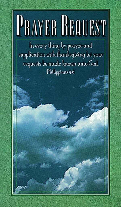 Pew Card-Prayer Request (Philippians 4:6) (Pack of 50) (Pkg-50)