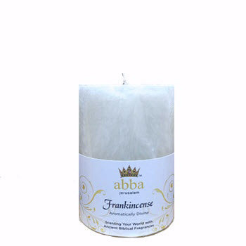 Candle-Frankincense & Myrrh-White 3x4