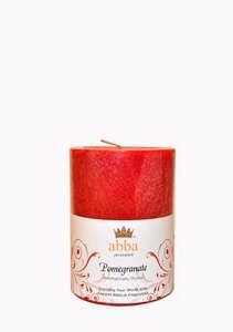 Candle-Pomegranate (New Fragrance) 3x4 Palm Pillar