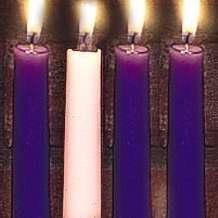 Candle-Replacement Candles For Advent Wreath (10 x 3/4") (Set Of 4)