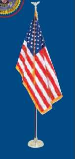 Flag Outfit-American-Indoor-4x6 Flag/Fringe+9 Ft Pole