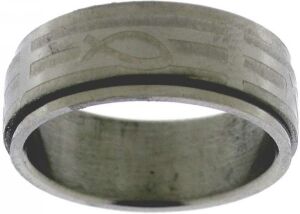 Icthus Spinner-Style 304-Sz 7 Ring