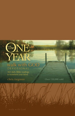One Year Walk With God Devotional-Tan LeatherLike