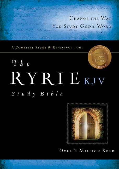 KJV Ryrie Study Bible-Black Bonded Leather Indexed