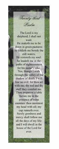 Bookmark-23Rd Psalm (Sheep) (Pack of 25) (Pkg-25)