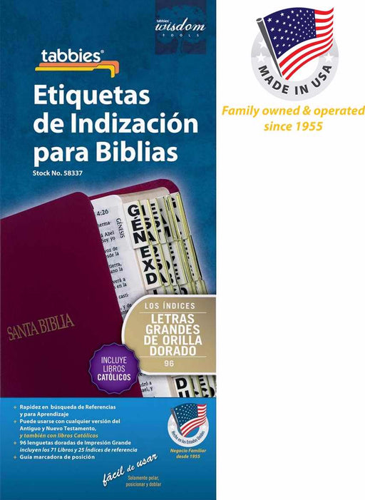 Span-Bible Tab-Large-O&N Test w/Catholic Books-Gold