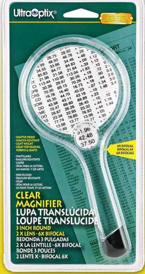 Magnifier-Crystal Clear 3" Hand Held-Round