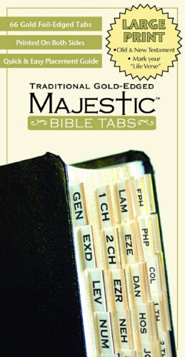 Majestic-Traditional Gold Edged-Lrg Prt Bible Tab