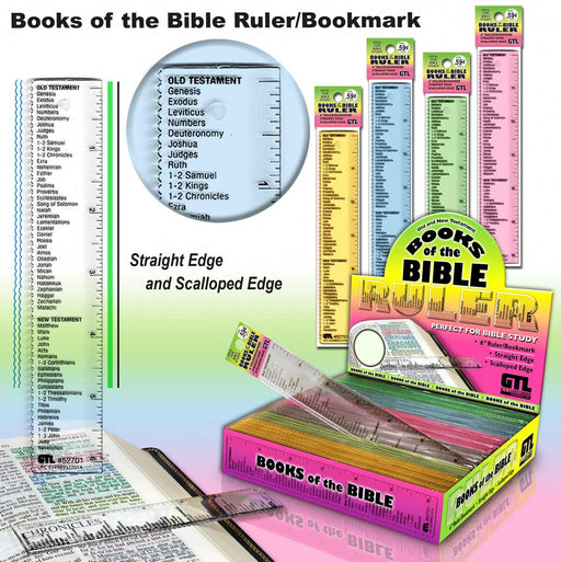 Ruler-Books Of The Bible-Display Of 72 (Pkg-72)