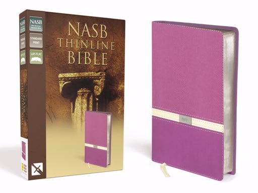 NASB Thinline Bible-Orchid/Butter Creme Duotone