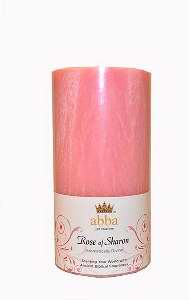 Candle-Rose Of Sharon 3x6 Palm Pillar