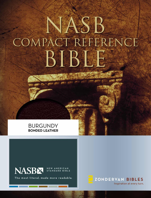 NASB Compact Reference Bible-Burgundy Bonded Leather