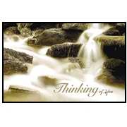 Postcard-Thinking Of You/Waterfall (Romans 5:1 KJV) (Pack of 25) (Pkg-25)