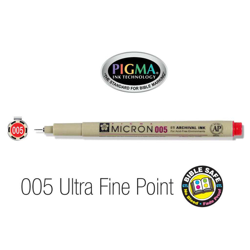 Pen-Pigma Micron Pen (005)-Red