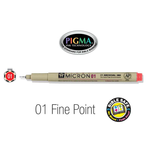 Pen-Pigma Micron Pen (01)-Red