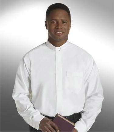 Clerical Shirt-Long Sleeve Tab Collar-16.5X34/35-White