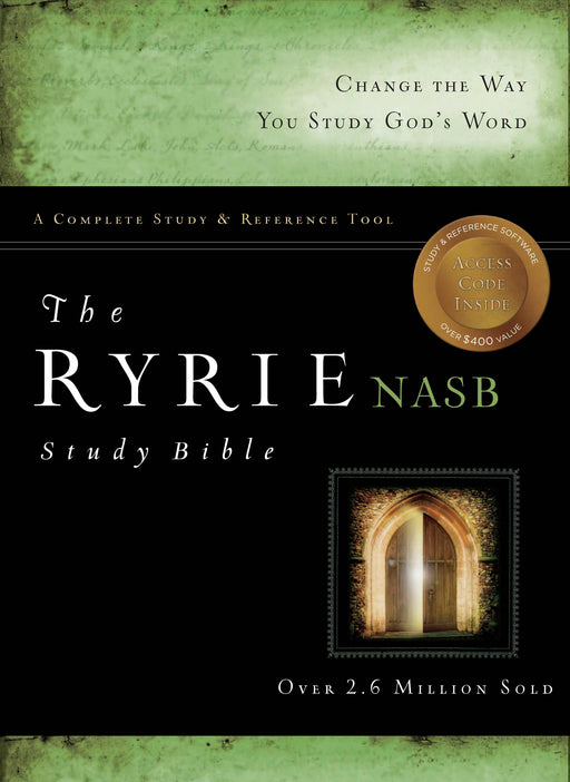 NASB Ryrie Study Bible-Burgundy Genuine Leather Indexed