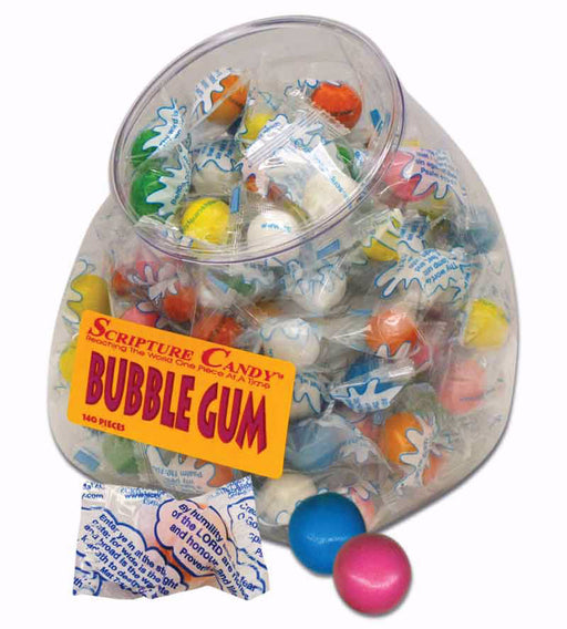 Candy-Scripture Bubble Gum Counter Jar