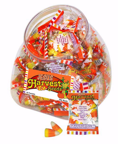 Candy-Scripture Harvest Seeds Jar (Pack Of 50) (Pkg-50)