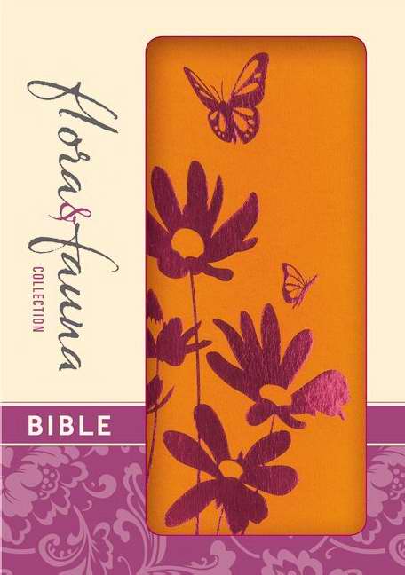 NIV Thinline Bible/Compact (Flora & Fauna)-Tangerine/Magenta Duo-Tone
