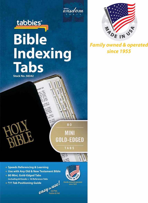 Bible Tab-Mini Tabs O&N Testament-Gold