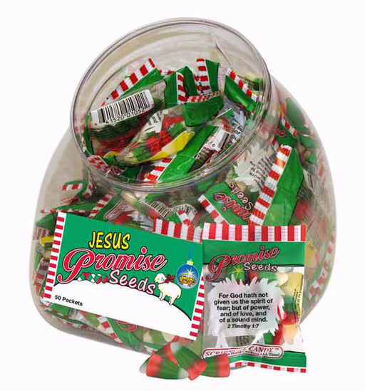 Candy-Scripture Promise Seeds Jar-Christmas (Pack Of 50) (Pkg-50)