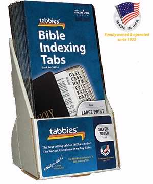 Display-Bible Tab-Large Print O&N Testament-Silver (Pack of 20) (Pkg-20)