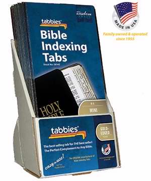 Display-Bible Tab-Mini O&N Testament-Gold (Pack of 20) (Pkg-20)