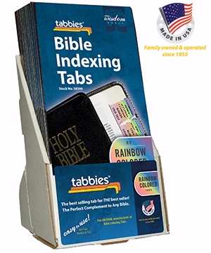 Display-Bible Tab-Rainbow O&N Testament (Pack of 20) (Pkg-20)