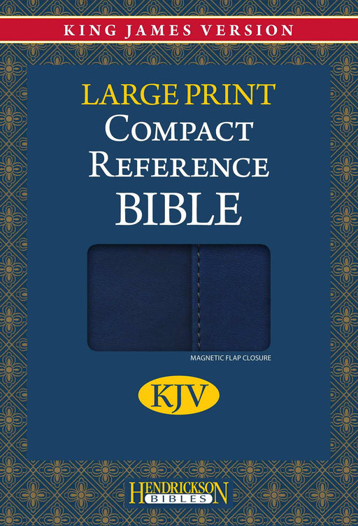 KJV Large Print Compact Reference Bible-Blue Flexisoft w/Magnetic Flap