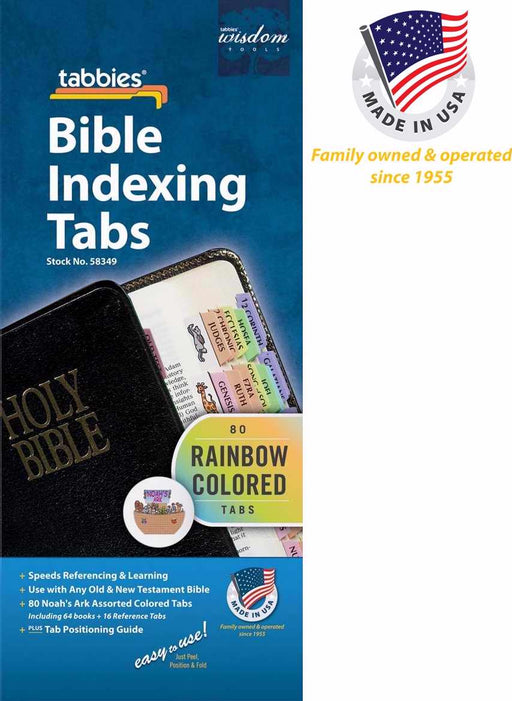 Bible Tab-Rainbow Noah's Ark Animals O&N Testament