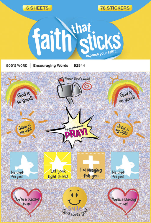 Sticker-Encouraging Words (6 Sheets) (Faith That Sticks)