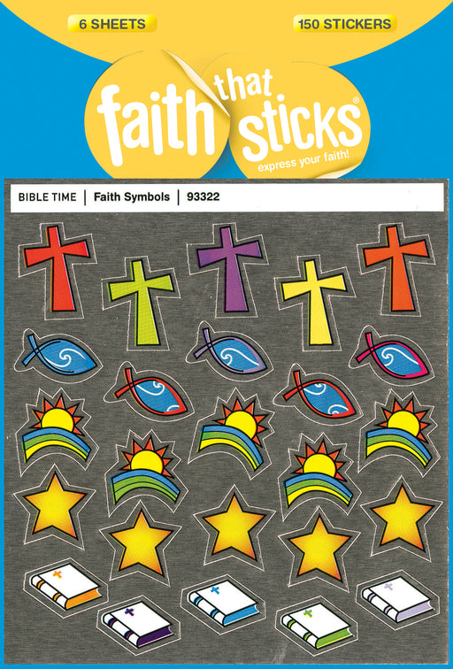Sticker-Faith Symbols (6 Sheets) (Faith That Sticks)