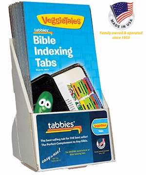 Display-Bible Tab-Veggie Tale O&N Testament-Asst Colors (Pack of 20) (Pkg-20)