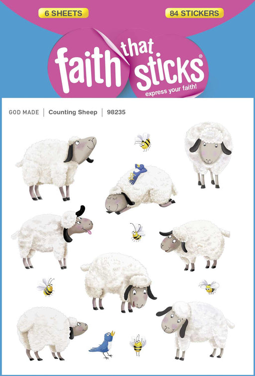 Sticker-Counting Sheep (6 Sheets) (Faith That Sticks)